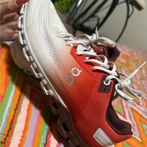 On Running Women's Athletic Shoes - Red and White